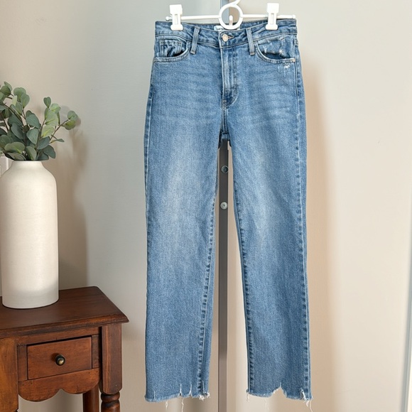 Just Black Denim - JUST BLACK DENIM - The Vintage Straight size 24 medium wash, distressed hem